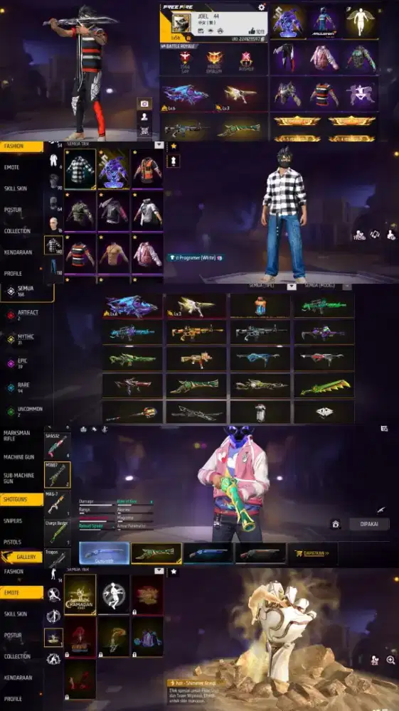 Jual akun ff aman dan amanah