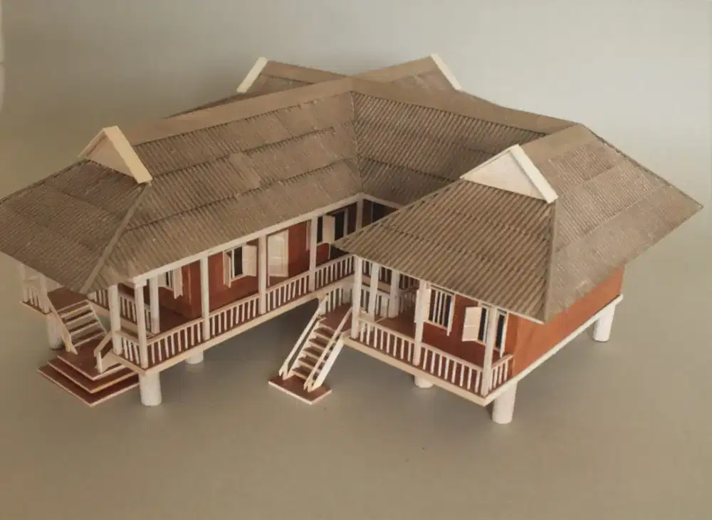 Miniatur Rumah Panggung Skala 1:60