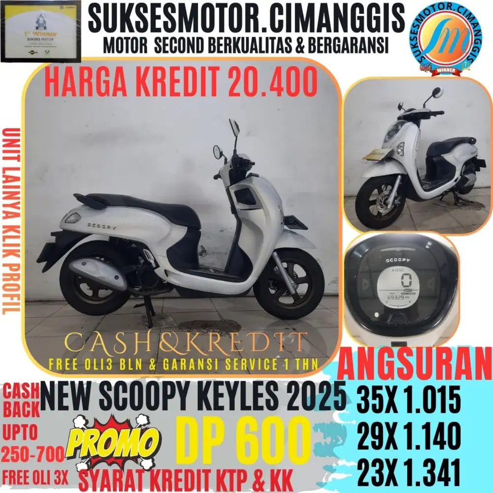 DP 600 NEW SCOOPY KEYLES PROMOTERMURAH CASHBACK UPTO700RBU FREEOLI3X