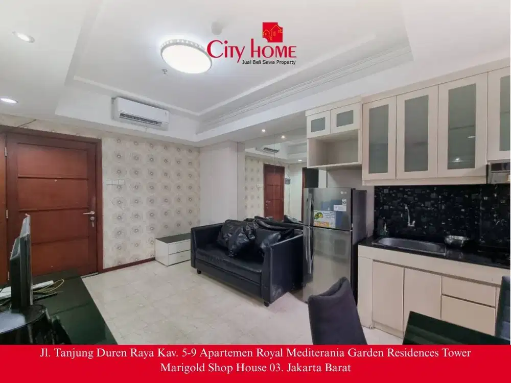 Apartemen 2+1 BR Royal Mediterania Garden Furnished Siap Huni