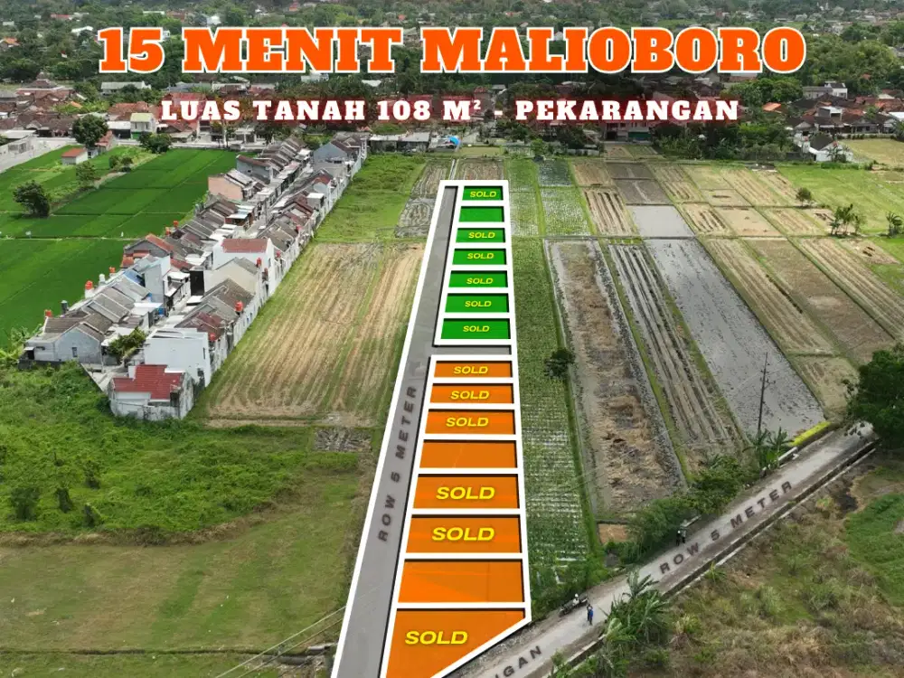 Dekat Jogja Kota, Tanah SHM di JL. Godean Sleman