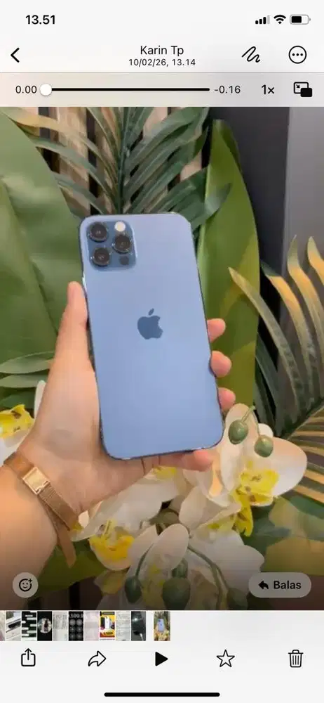 12 pro 128 beacukai pasific blue