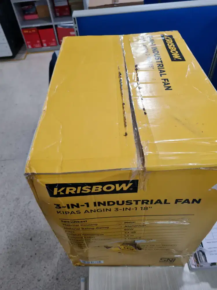 KRISBOW 3-IN-1 INDUSTRIAL FAN 18 INCH