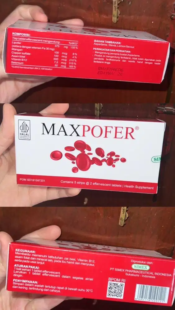 MAXPOFER vitamin asam folat, vitamin B12, selenium
