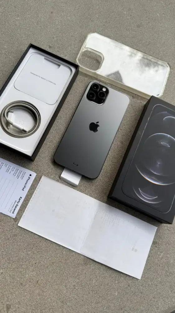 IPHONE 12 PRO MAX 256GB GRAPHITE EX GARANSI RESMI