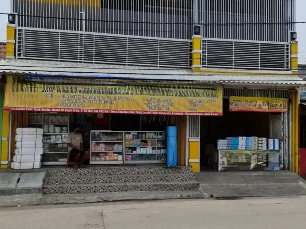 Dijual Rumah & Ruko 2 Lantai Strategis di Pinggir Jalan Utama Pasar Perumnas Telukjambe Timur – Potensi Usaha & Hunian di Karawang