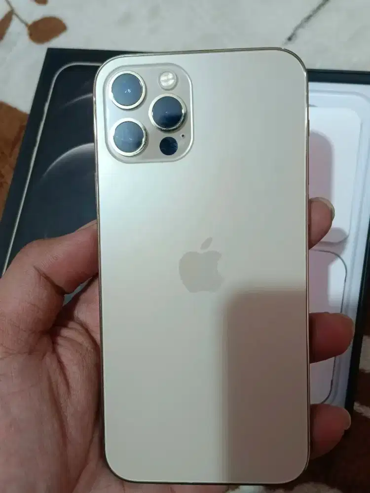 IPHONE 12 PRO GOLD LENGKAP MULUS