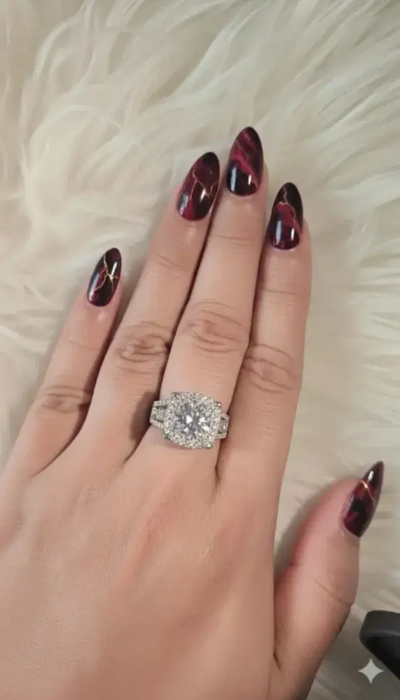 Cincin replika berlian  permata