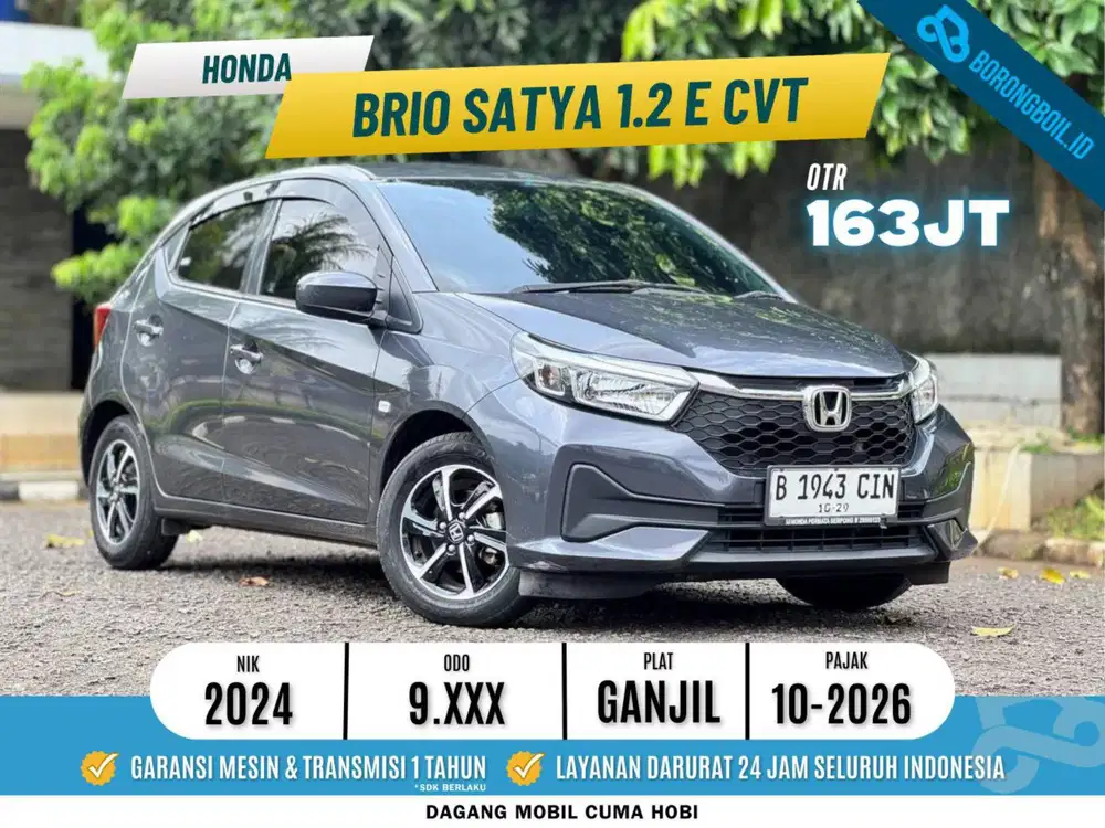 Honda Brio Satya E CVT 2024 | LOW KM | TANGAN PERTAMA