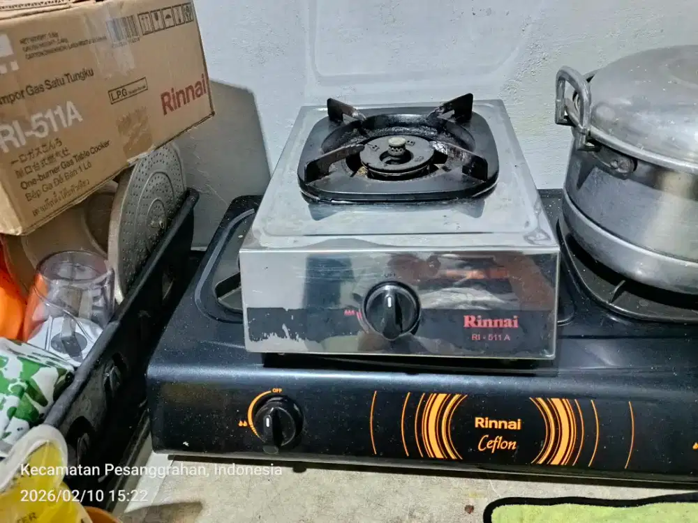 Jual kompor 1 tungku & 2 tungku merk rinnai kondisi normal