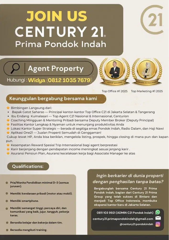 Join Us sebagai Marketing, Property Agent
