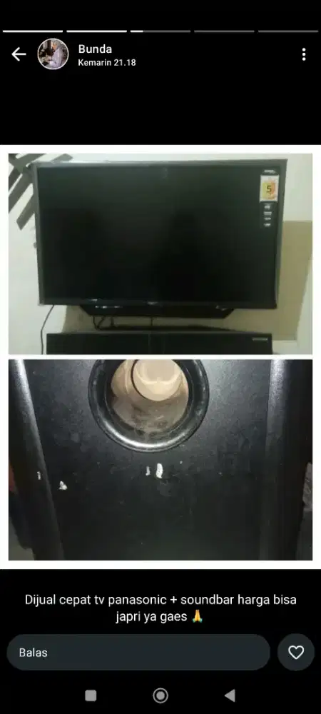 TV polytron soundbar digital 31inc second normal