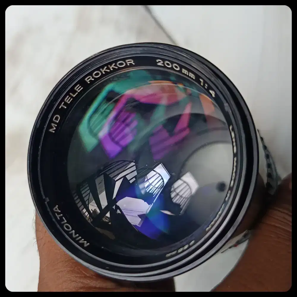 Lensa fix manual Minolta MD 200mm f4 mount Minolta MD