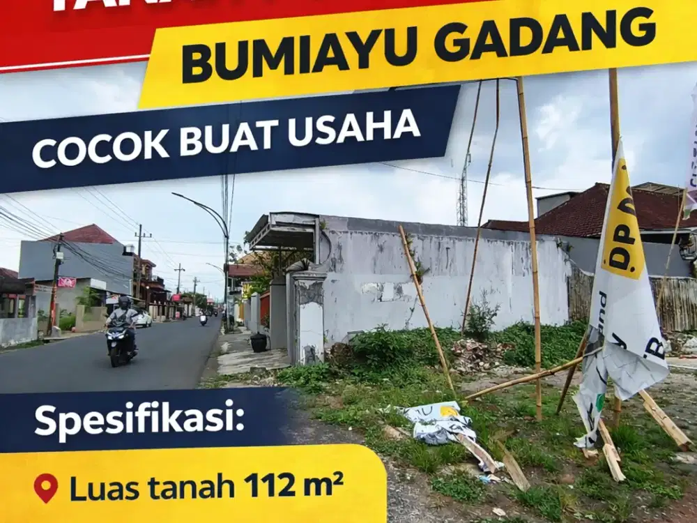 tanah poros jalan kota malang potensi untuk usaha bisa angsuran