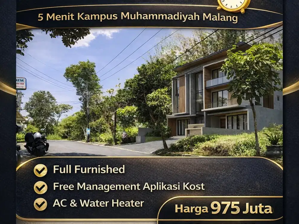 kos 900 jutaan poros jalan kota malang, 5 menit kampus UMM Muhammadiyah