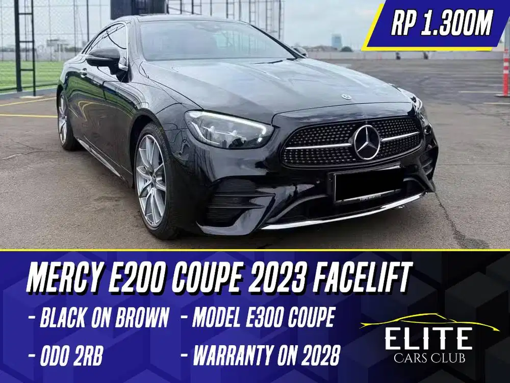Mercedes Benz E200 Coupe 2023 Facelift Model E300 Coupe Black Hitam