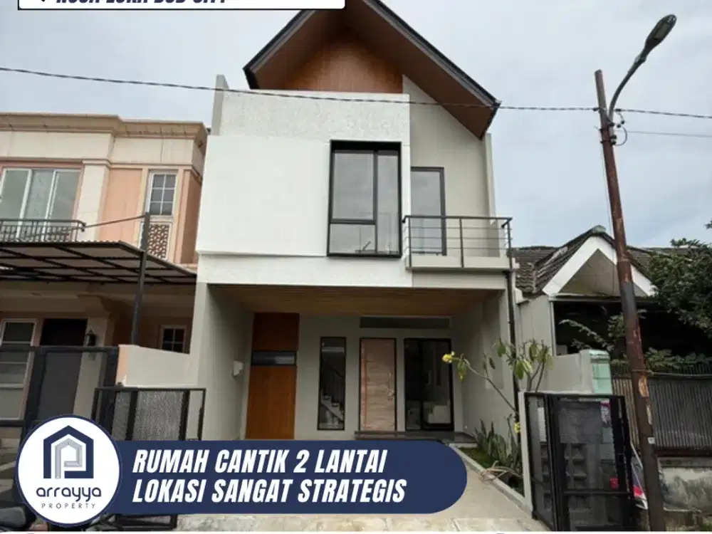 DIJUAL RUMAH BARU 2 LANTAI FASAD MINIMALIS JAPANDI LOKASI SANGAT STRATEGIS DI NUSA LOKA BSD CITY