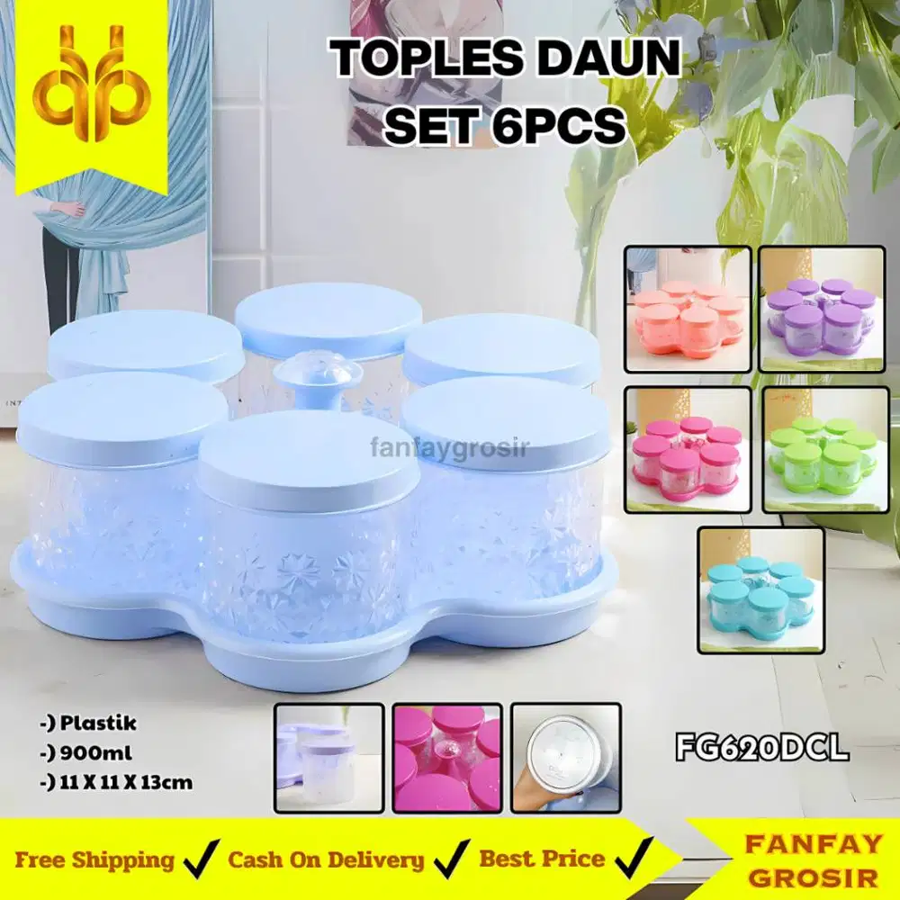 Toples Calista 6 Daun 6 Bunga Kristal Bahan Akrilik 1 Set isi 6Pcs