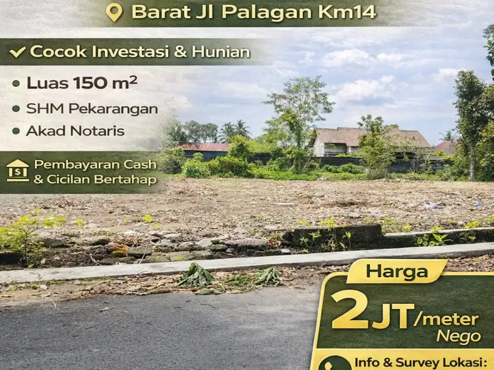 Tanah Shm Pekarangan Area Jl Palagan Km14 Yogyakarta