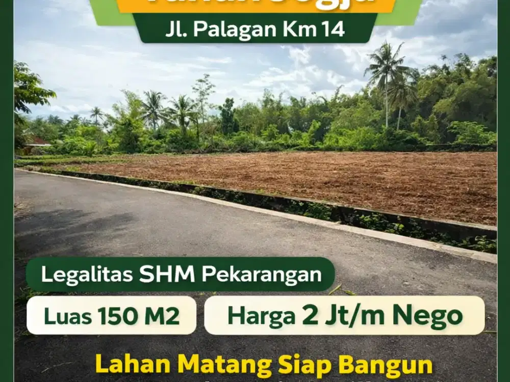 Dijual Tanah Jogja Siap Bangun Jl. Palagan Km 14 SHM Pekarangan