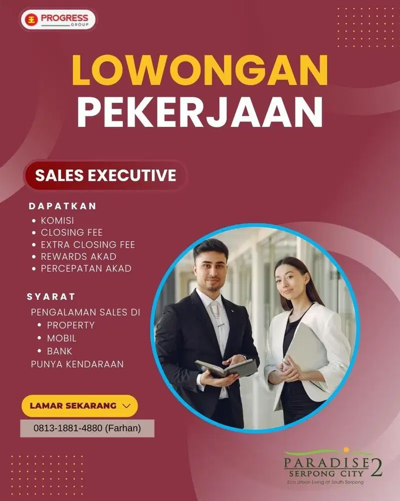 Di butuhkan segera sales inhouse