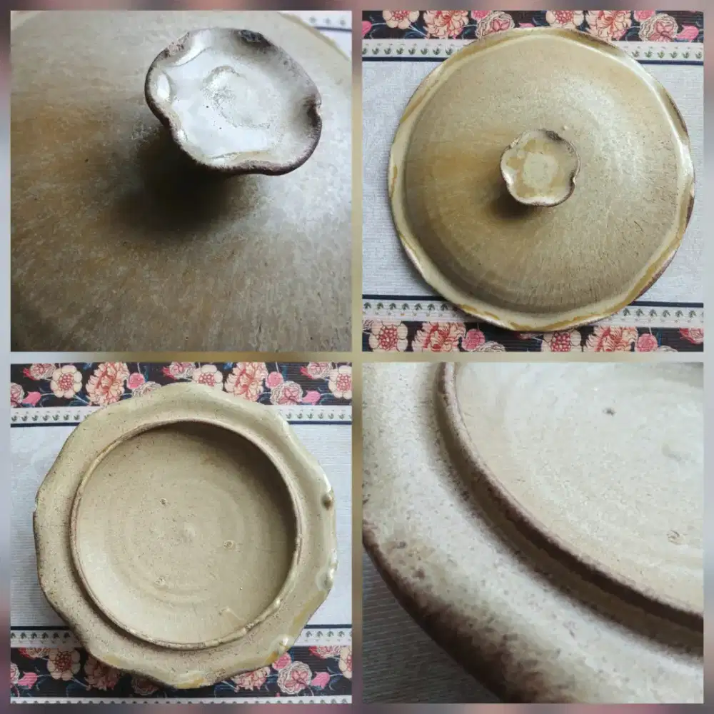 Tutup mangkuk porselen handmade, kolpri