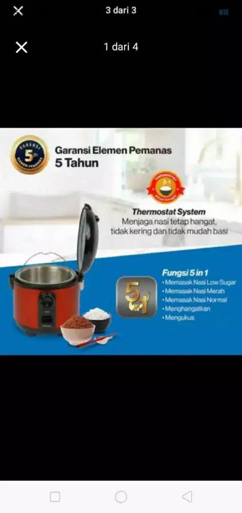 Miyako Magic Warmer | Penanak Nasi Rendah Gula