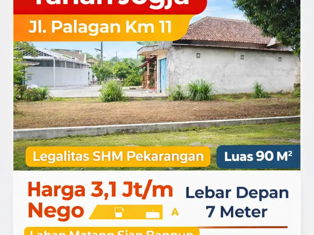 Dijual Tanah Jogja Siap Bangun Dekat Pasar Rejodani Palagan SHMP