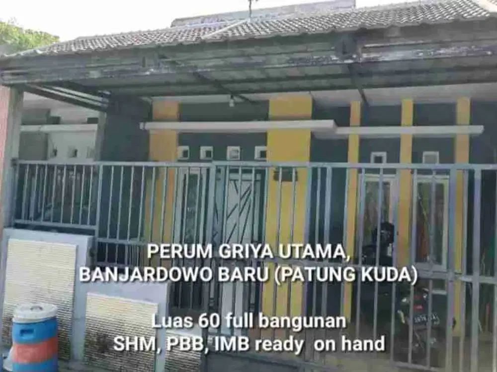 DIJUAL RUMAH BANJARDOWO BARU, SEMARANG. PERUM GRIYA UTAMA ( PATUNG KUDA)