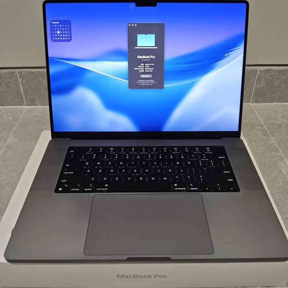 Macbook Pro M1 Pro 16 inch mulus fullset 16/512 16GB 512GB