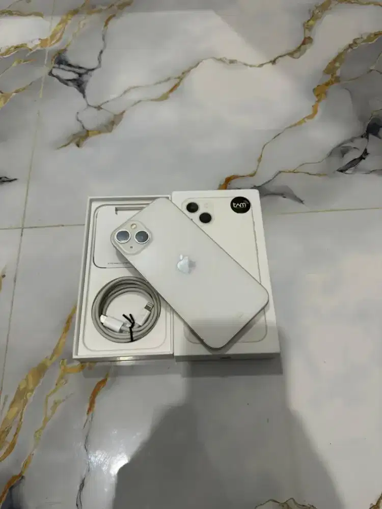 iPhone 13 White (128Gb) IbOx Bh 88% Garansi aktif Fulset original