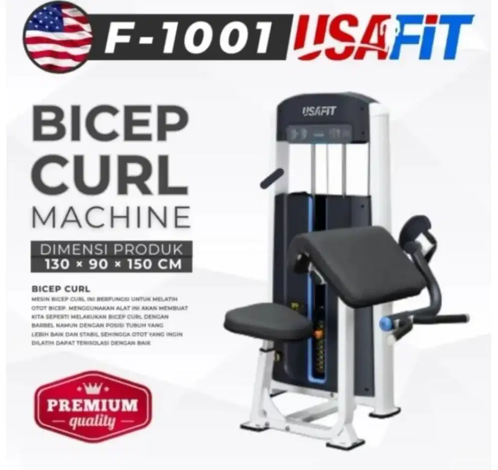 Biceps Curl Machine Import Usafit F-1001