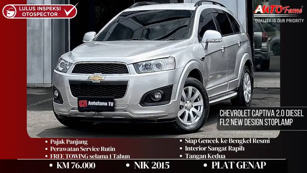 Chevrolet Captiva 2.0 Diesel AT NIK 2015 FL2 New Design Stoplamp