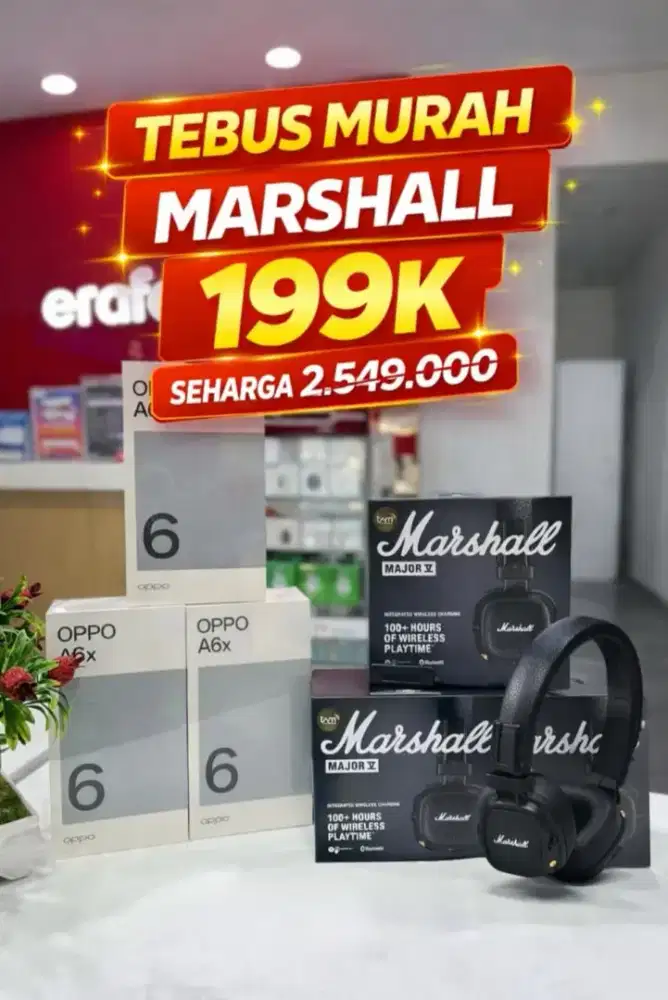 PROMO OPPO A6X TEBUS MURAH MARSHALL HANYA 200RB