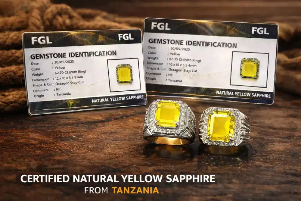 Safir kuning no Ruby tanah kontrakan maupun burung dan mobil