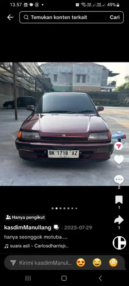 Dijual honda civic lx