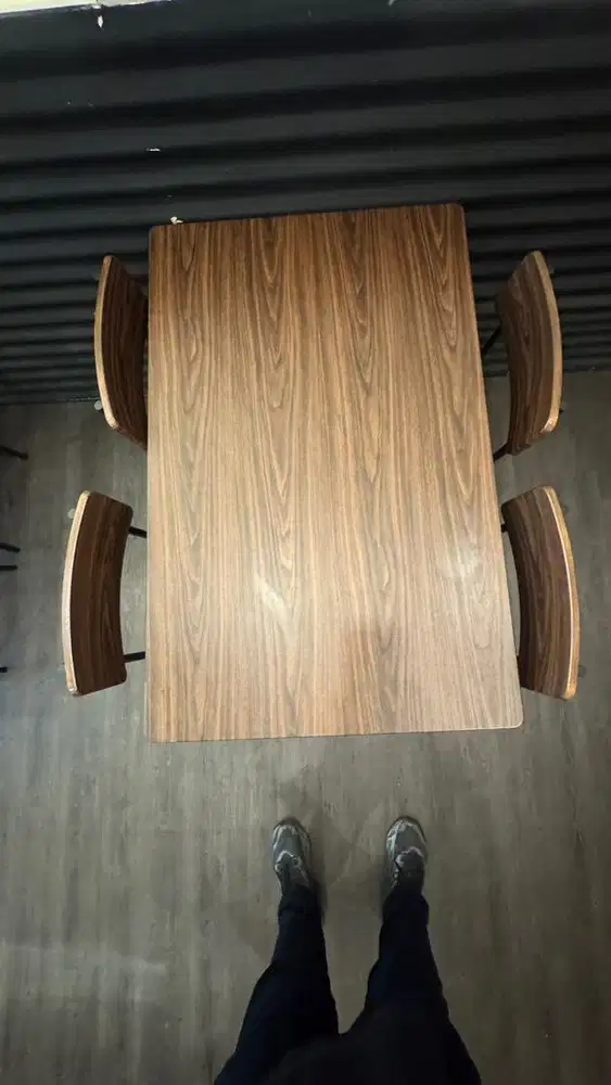 Meja Kursi Kayu Mulus 7Set