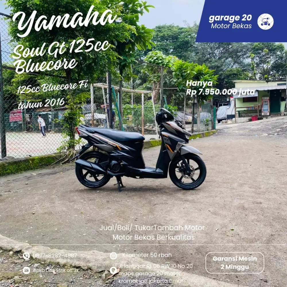 Yamaha soul Gt 125cc Bluecore Fi Tahun 2016 Pajak Off