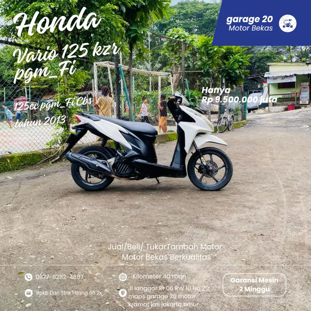 Honda Vario 125cc Kzr pgm_Fi Tahun 2013 Pajak Off