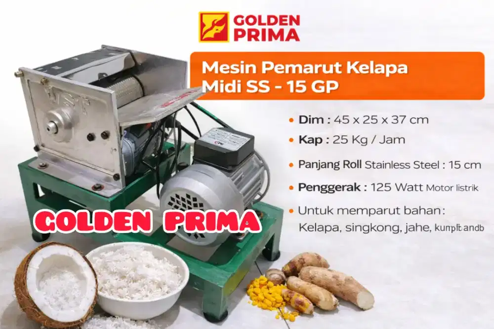 MESIN PARUTAN KELAPA SINGKONG KUNYIT JAHE MIDI GP
