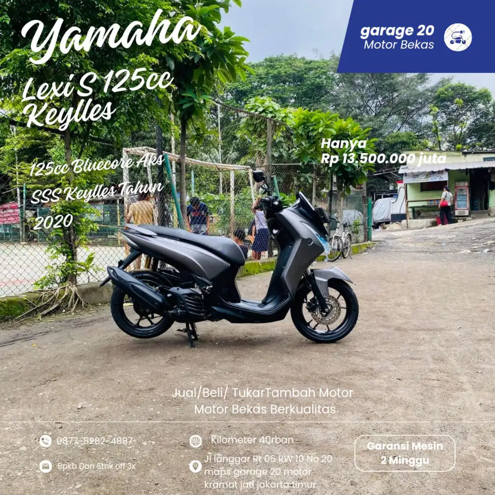 Yamaha Lexi S 125cc Bluecore Aks Sss Keylles Tahun 2020 Pajak Off
