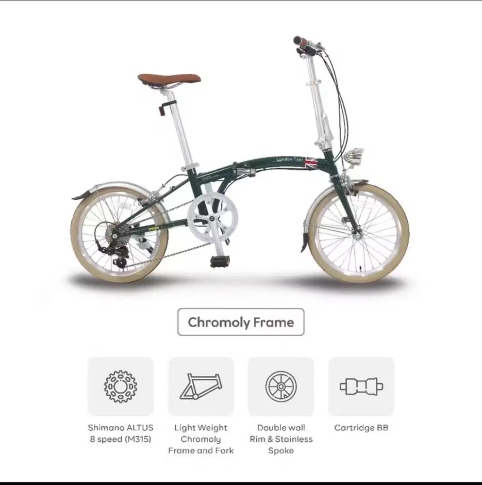 SEPEDA LIPAT LONDON TAXI CHROMOLY 16 inch