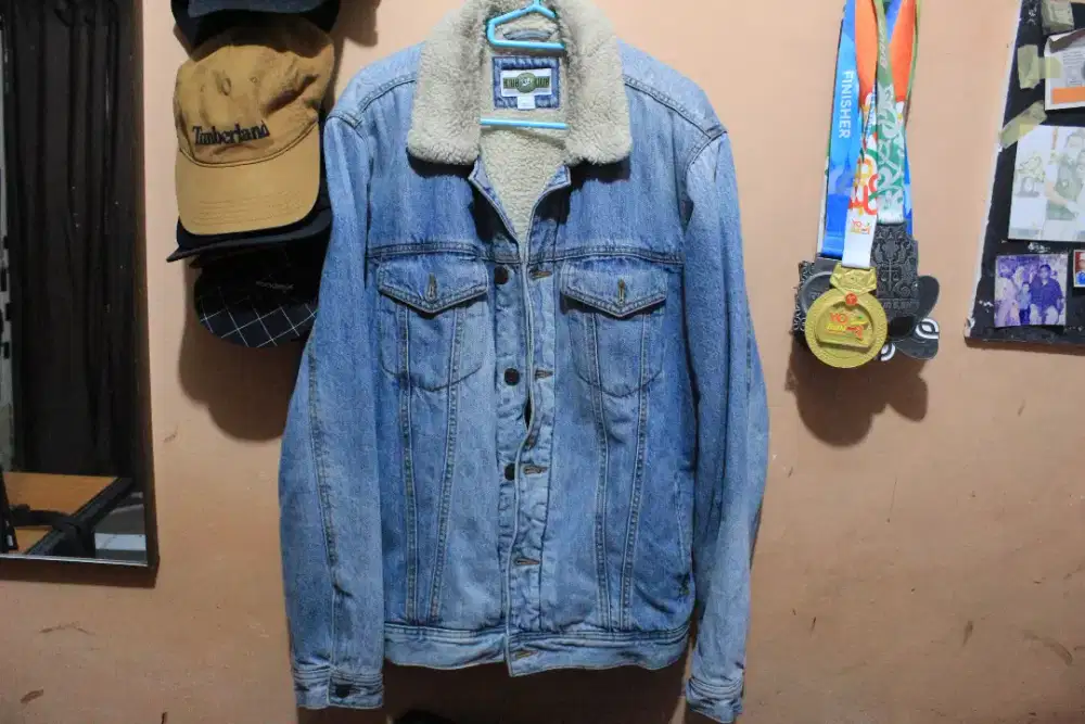 Jaket Jeans Sherpa Light Blue (Preloved)