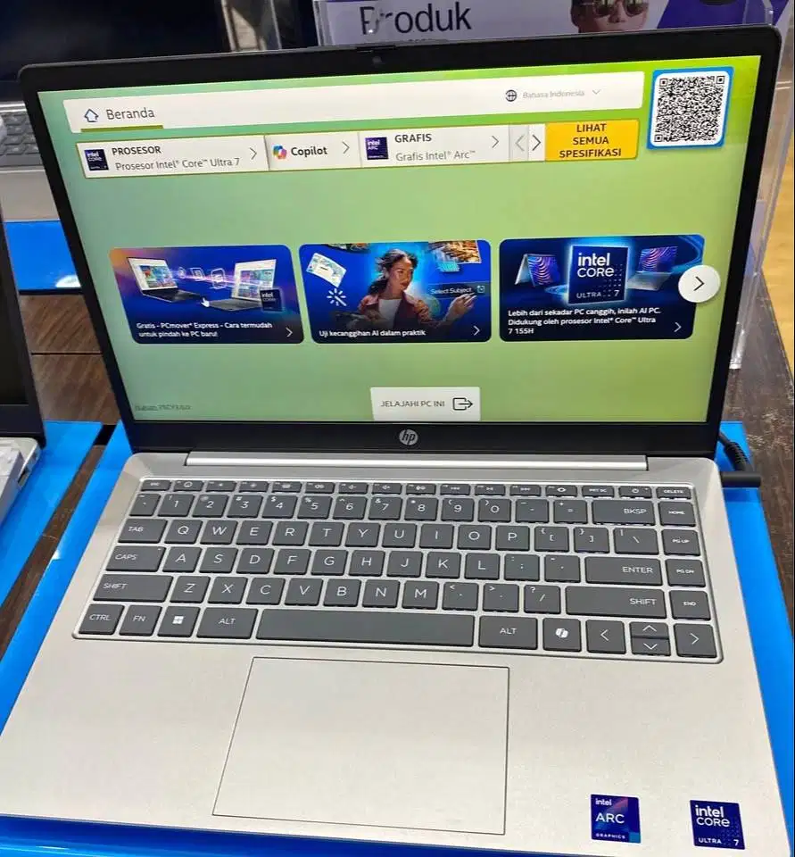 HP 14 EP1225TU Intel Core Ultra 7 155H 16GB SSD 512GB 14′′ W11+OH2024+