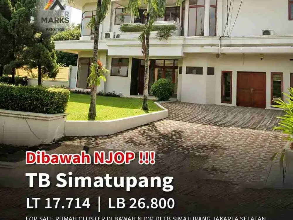 FOR SALE
RUMAH CLUSTER
DI BAWAH NJOP
DI TB SIMATUPANG
SHGB
Lt. ±17.714m2
Lb. 6800m2
Terdiri dari 17 rumah

Harga 370 M
NJOP thn 2025 Rp. 553 M

KDB 55%
KLB 5.28
KB 16 floor
KDH 20%
KTB 60%