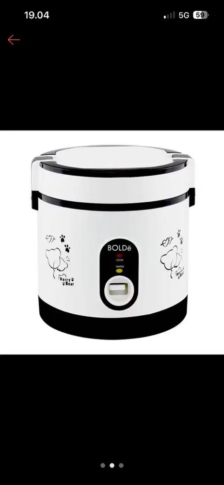 Rice cooker bolde baru 1x pakai