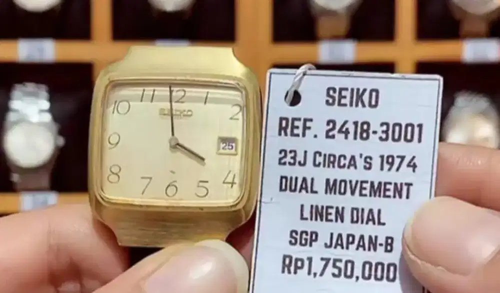 Jam tangan Seiko vintage gold automatic