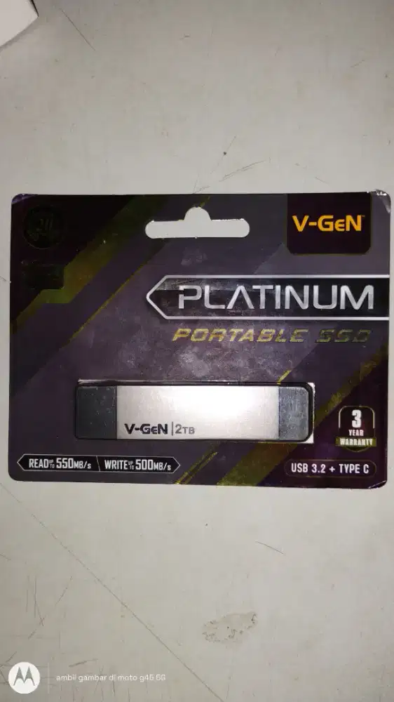 Ssd portable v-gen usb 3.2 + type c