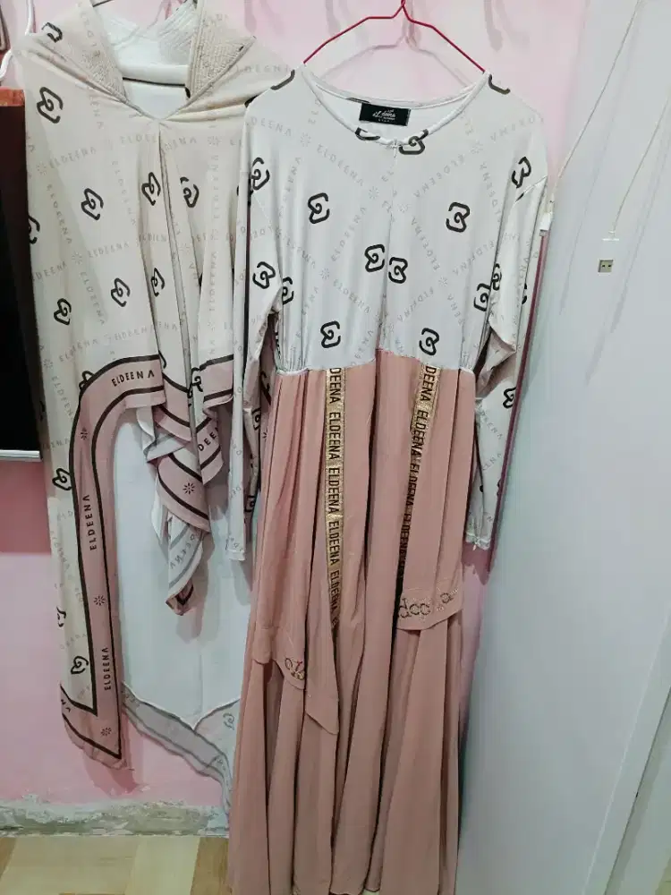 Set Gamis dan Khimar Eldeena