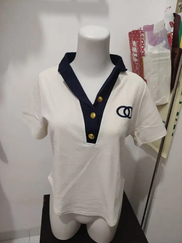 SLV - 013 Top Kerah Biru